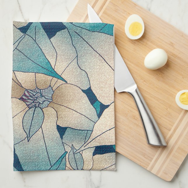 Floral Kitchen Towel (Quarter Fold)