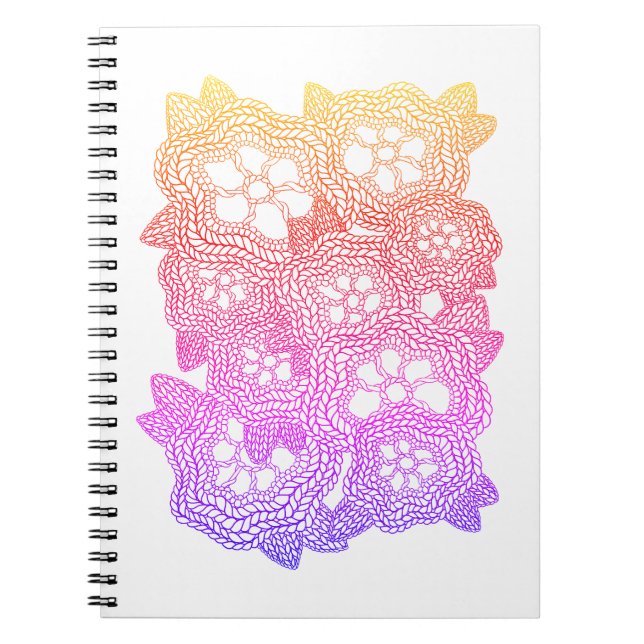 FLORAL KNIT 6.5x8.75 Spiral Notebook (Front)