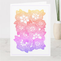 FLORAL KNIT Big Birthday Card
