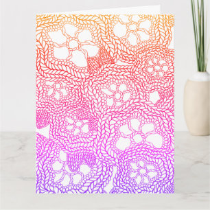 FLORAL KNIT Big Birthday Card II