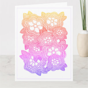 FLORAL KNIT Big Thank You Card
