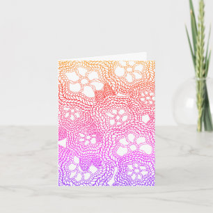 FLORAL KNIT Birthday Note Card II