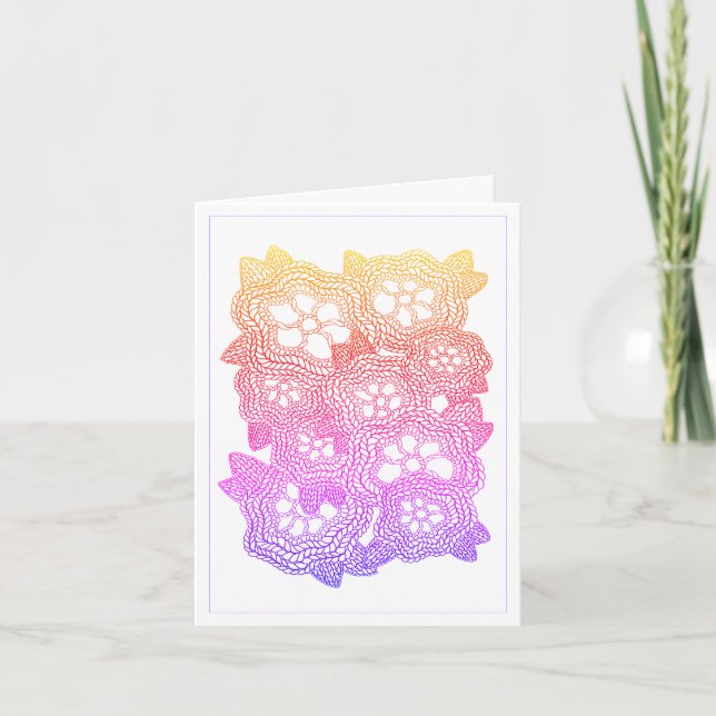 FLORAL KNIT Note Card  (Front)