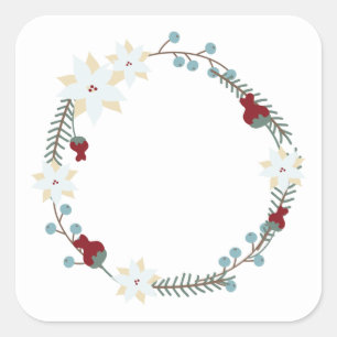 Floral Label Sticker