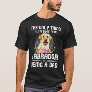 Floral Labrador Puppy Owner Dog Parent Daddy Fathe T-Shirt