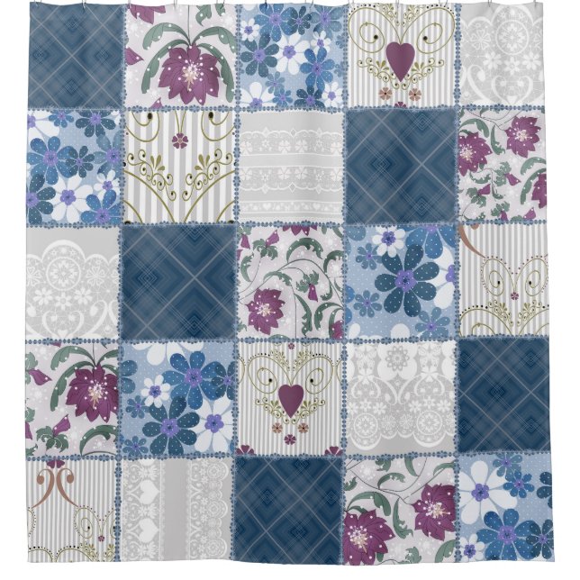 Floral Lace: Patchwork Seamless Background. (Front)