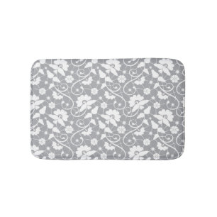 Floral Lace Pattern Bath Mat