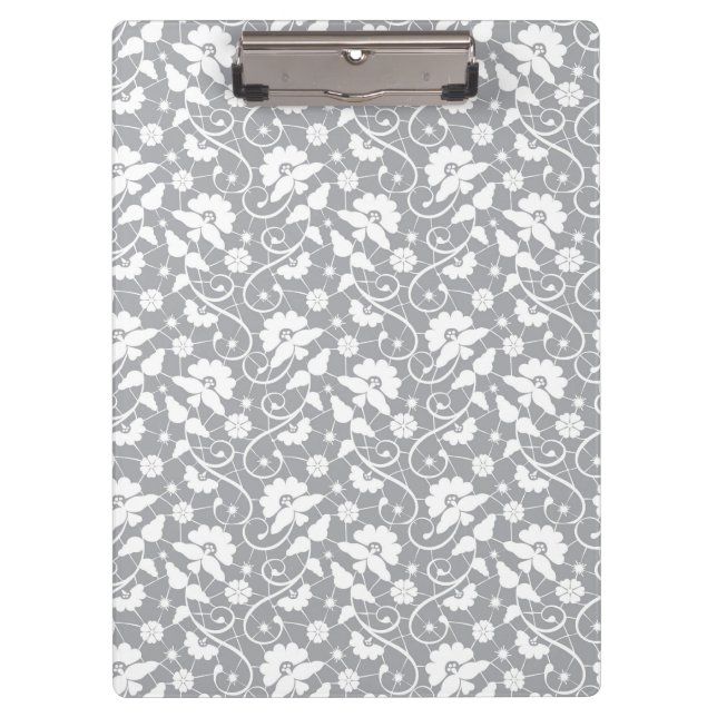 Floral Lace Pattern Clipboard (Front)