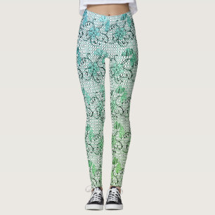 Floral Lace Pattern Leggings