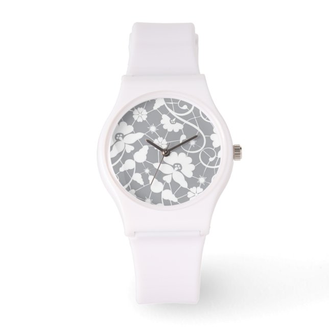 Floral Lace Pattern Watch (Front)