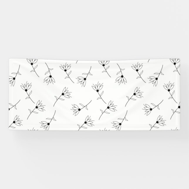 Floral, Lait Blanc, Bannière Romance (Horizontal)