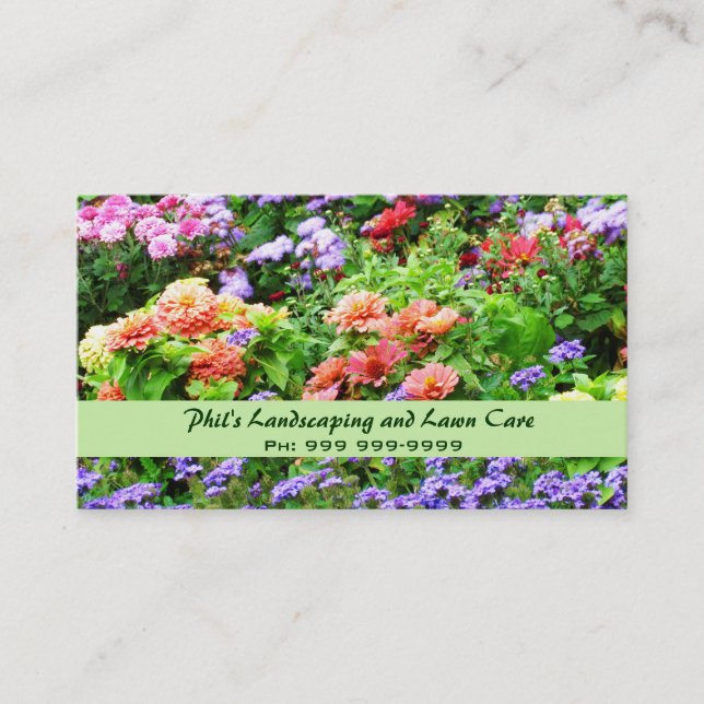 Floral Landscaping Business Card (Front)