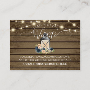 Floral Lantern Barn Wood Website Info  Business Card