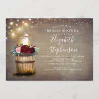 Floral Lantern Rustic Country Fall Bridal Shower