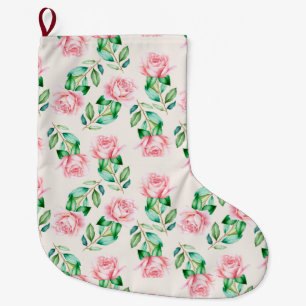 Floral Large Christmas Stocking