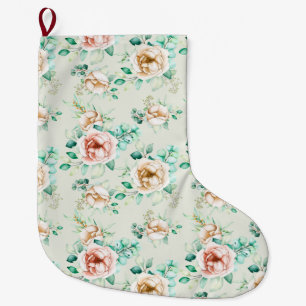 Floral Large Christmas Stocking