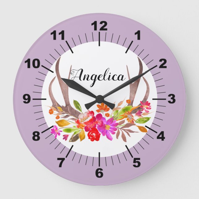 Floral Large Clock (Front)