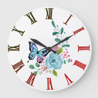 Floral Large Clock