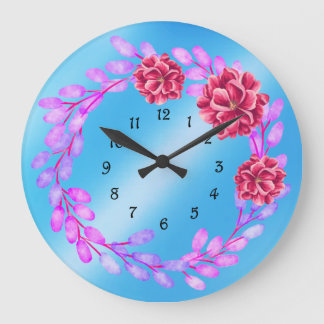 Floral Large Clock