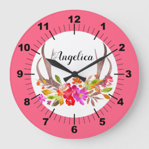 Floral Large Clock