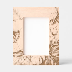 Floral Laser etched personalized frame Engraved Fr