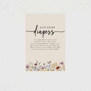 Floral Late Night Diapers Sign