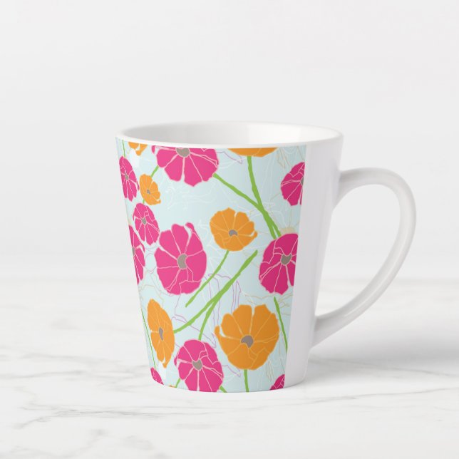 Floral Latte La De Da Mug (Right)
