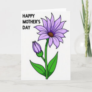 Floral Lavender Bloom Greeting Card