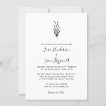 Floral Lavender Modern Minimalist White 