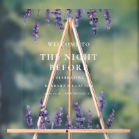 Floral lavender The night before welcome Clear