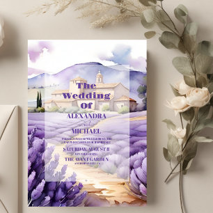 Floral Lavender Wedding Invitation
