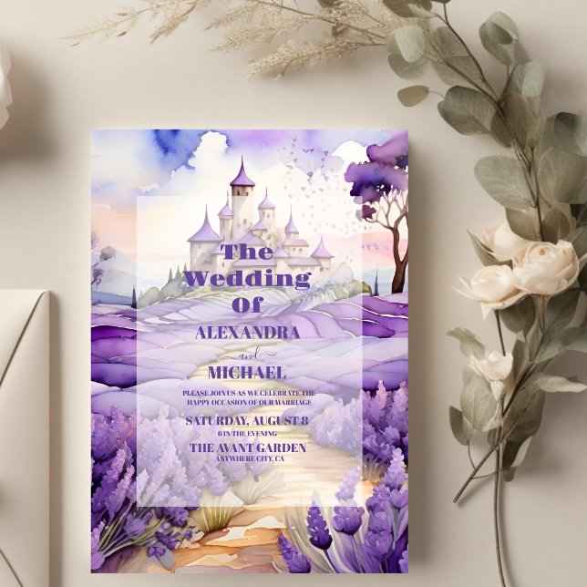 Floral Lavender Wedding Invitation (Creator Uploaded)