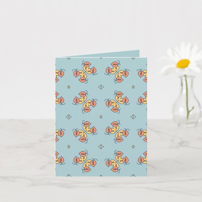 floral leaf motifs grouping   pattern design card (Small Plant)