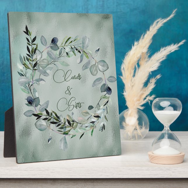 Floral Leave Your Cards and Gifts Here Plaque (Side)