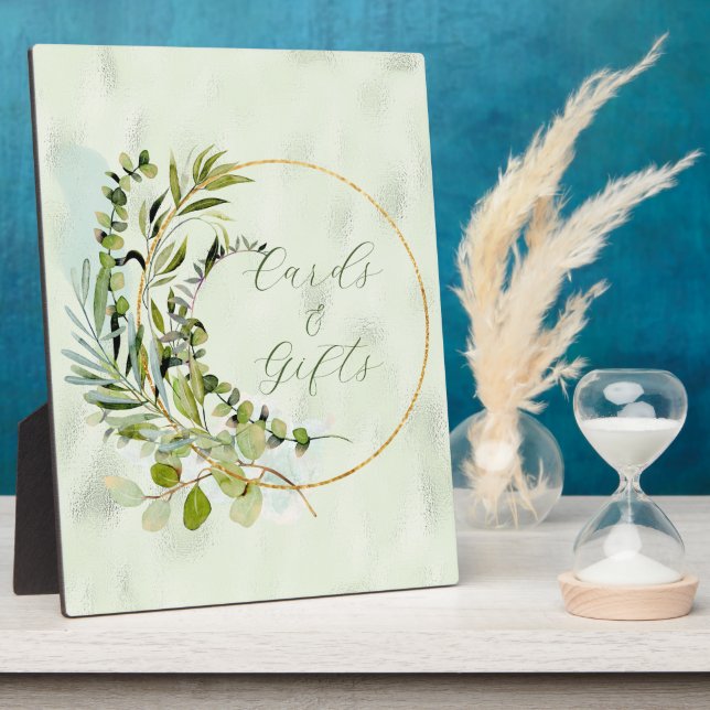 Floral Leave Your Cards and Gifts Here Plaque (Side)
