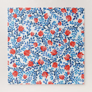 Floral Leaves: Seamless Nature Pattern Jigsaw Puzzle