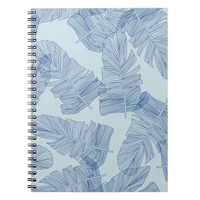 Floral Leaves: Vintage Line Illustrations. Notebook (Front)