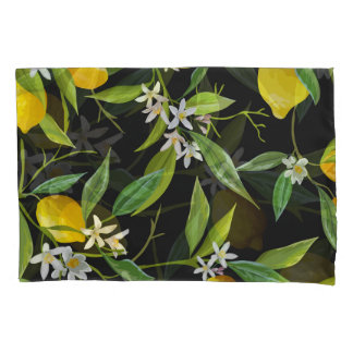 Floral Lemon Fruits Vintage Pattern Pillowcase