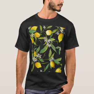 Floral Lemon Fruits Vintage Pattern T-Shirt