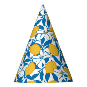 Floral Lemon Sketch Hand Drawn - Party Hat