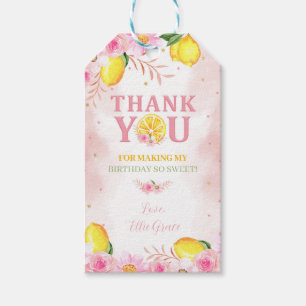 Floral Lemonade Birthday Gift Tag