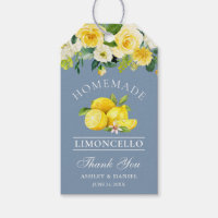 Floral Lemons Dusty Blue Limoncello Wedding