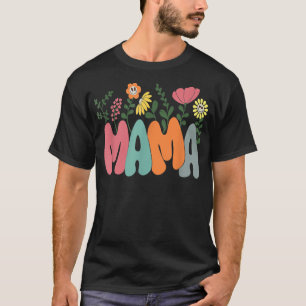 Floral Leopard Mama Bunny Gift Happy Easter Mother T-Shirt