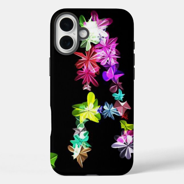 Floral Letter A Art Print Case-Mate iPhone Case (Back)