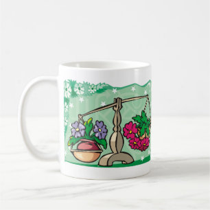 Floral Libra Scales weighing flowers Coffee Mug