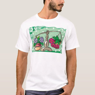 Floral Libra Scales weighing flowers T-Shirt