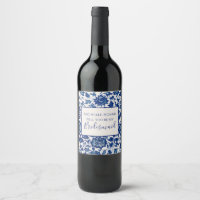 Floral Life Bridesmaid Wine Label