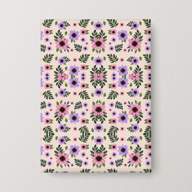 Floral light switch cover featuring a symmetrical  (Front)