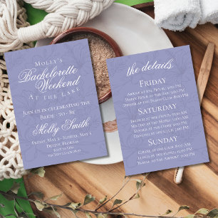 Floral Lilac Bachelorette Itinerary Invitation