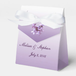 Floral Lilac Flowers Wedding Favour Box